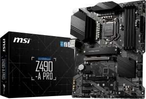 MSI Z490-A PRO ProSeries ATX Motherboard for live streamers and gamers